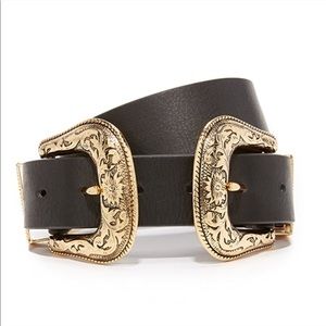 B-low the belt, gold details.